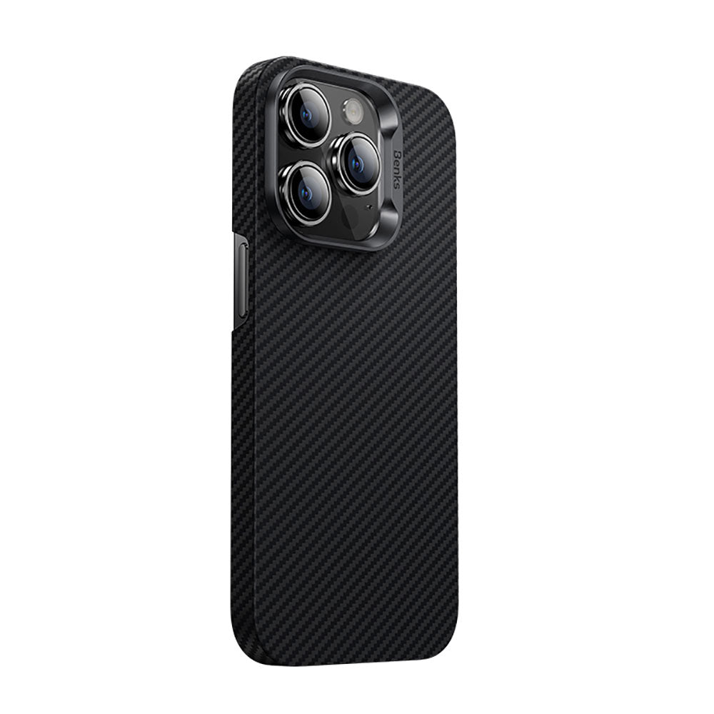 Apple iPhone 14 Pro Max Carbon Fiber Case Benks 600D Essential Kevlar Cover Black