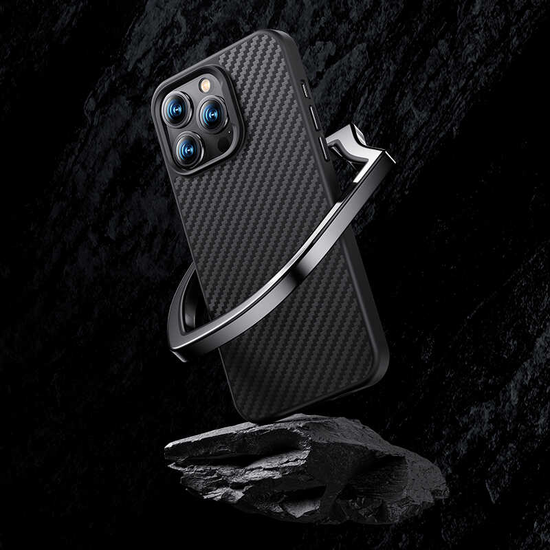 Apple iPhone 14 Pro Max Carbon Fiber Case Benks Civilian Aramid Protective Cover Black