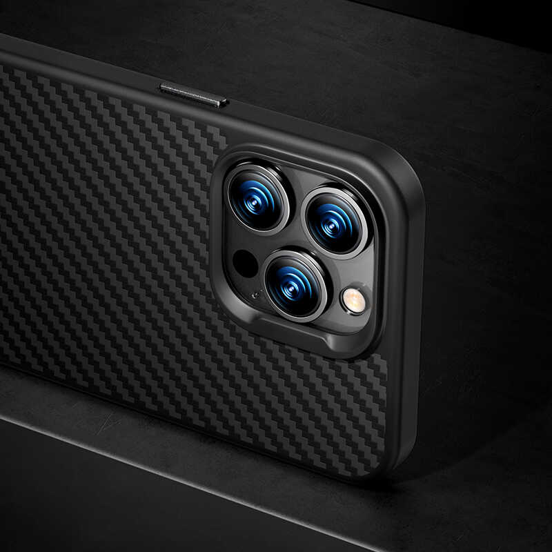 Apple iPhone 14 Pro Max Carbon Fiber Case Benks Civilian Aramid Protective Cover Black