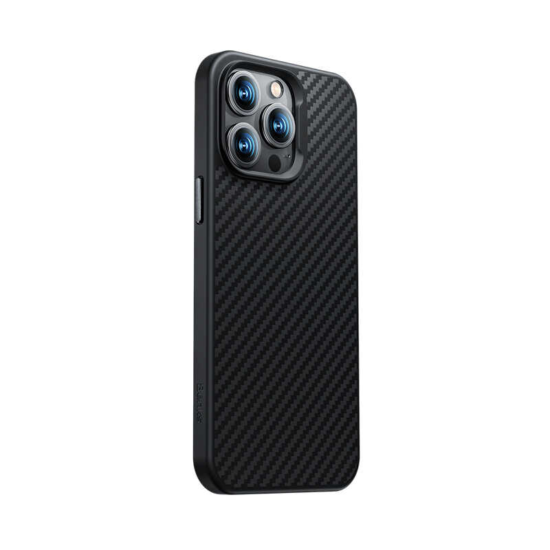 Apple iPhone 14 Pro Max Carbon Fiber Case Benks Civilian Aramid Protective Cover Black