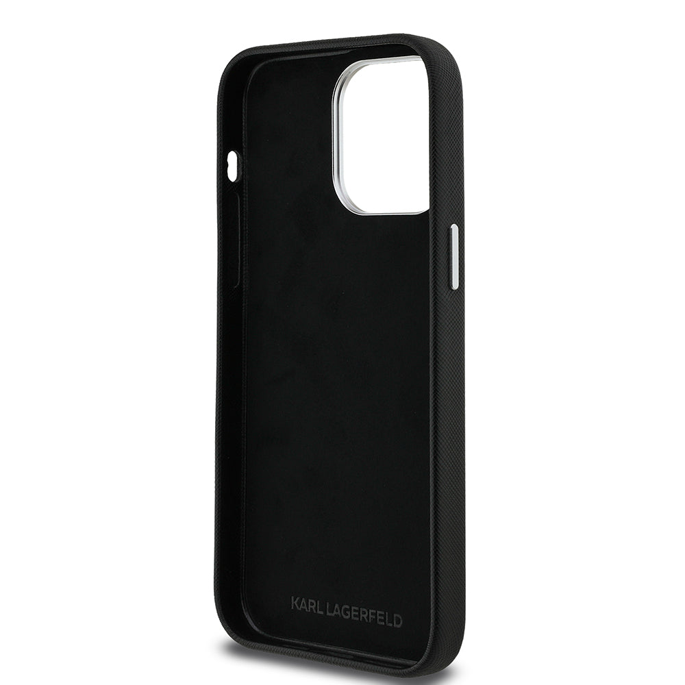 Apple iPhone 14 Pro Max Case Karl Lagerfeld Original Licensed K&C Heads Pin Cover Black
