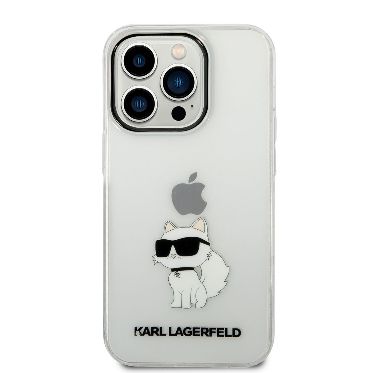 Apple iPhone 14 Pro Max Case Karl Lagerfeld Transparent Choupette Design Cover Colorless