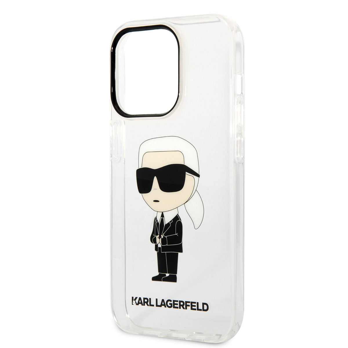 Apple iPhone 14 Pro Max Case Karl Lagerfeld Transparent Iconic Karl Design Cover Colorless
