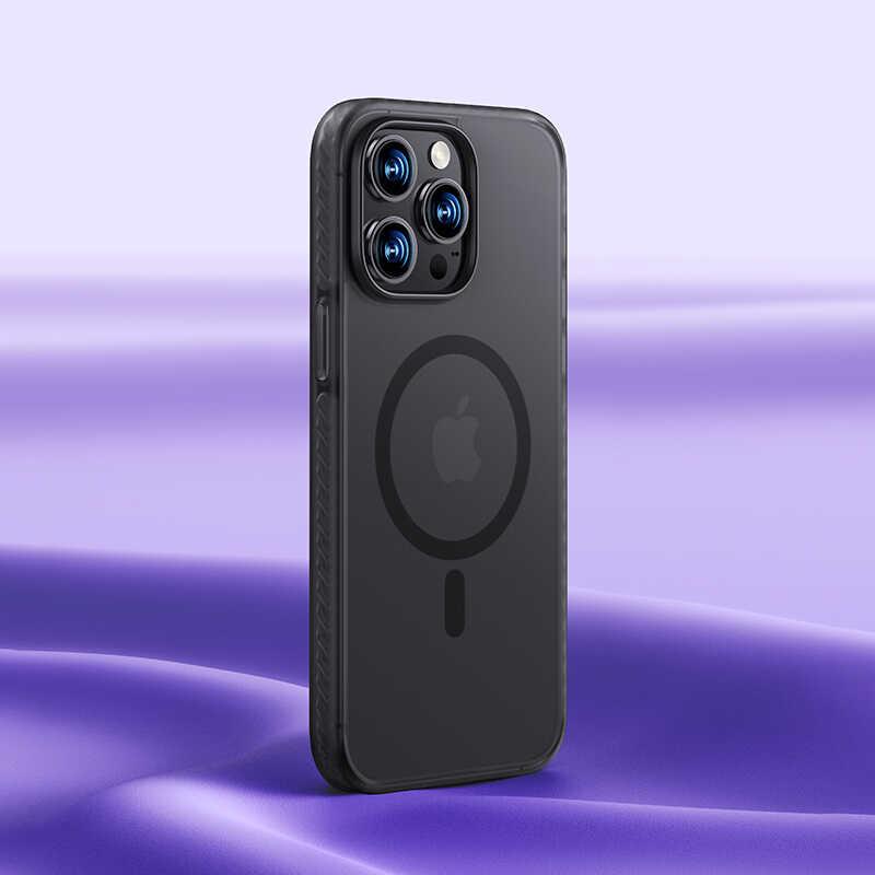 Apple iPhone 14 Pro Max Case Edges Silicone Airbag Matte Back Surface Benks Icesand Cover Purple