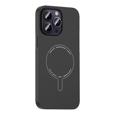 Apple iPhone 14 Pro Max Kılıf M-Safe Şarj Özellikli Kamera Korumalı Zore Elio Sert PC Kapak