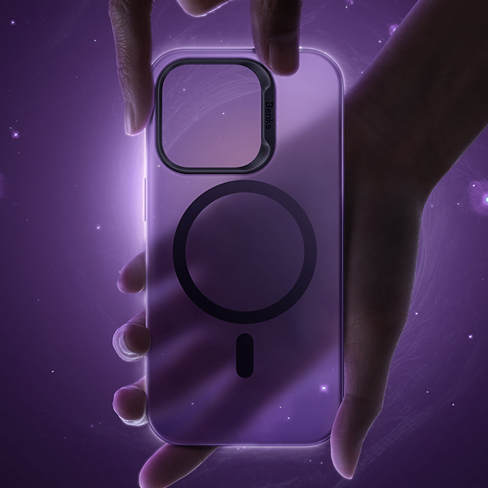 Apple iPhone 14 Pro Max Case M-Safe Charging Feature Benks Lucid Armor Cover Deep Purple