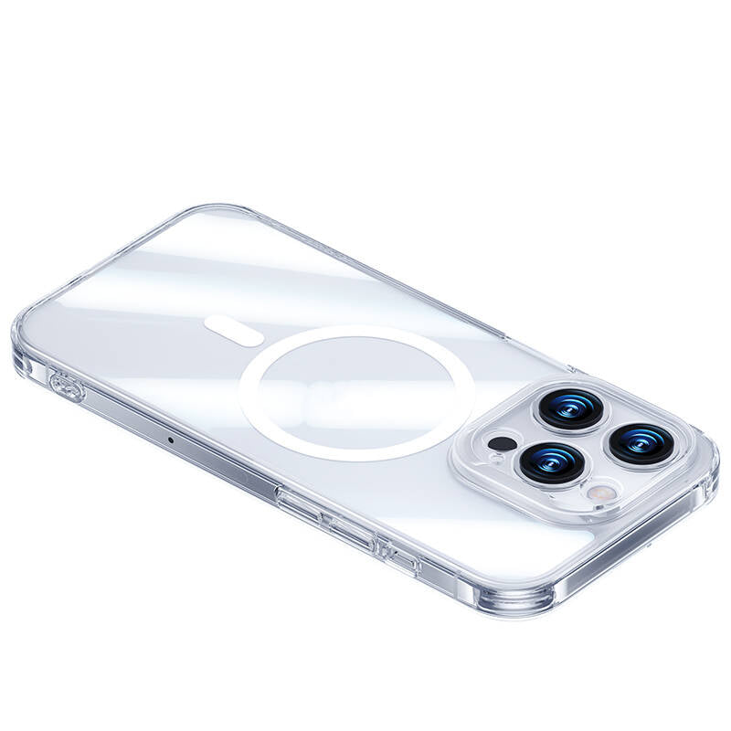 Apple iPhone 14 Pro Max Case M-safe Charging Feature Benks Magnetic Shiny Glass Series Cover Colorless