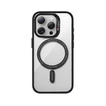 Apple iPhone 14 Pro Max Kılıf M-safe Şarj Özellikli Casebang Body Frame Kapak Siyah