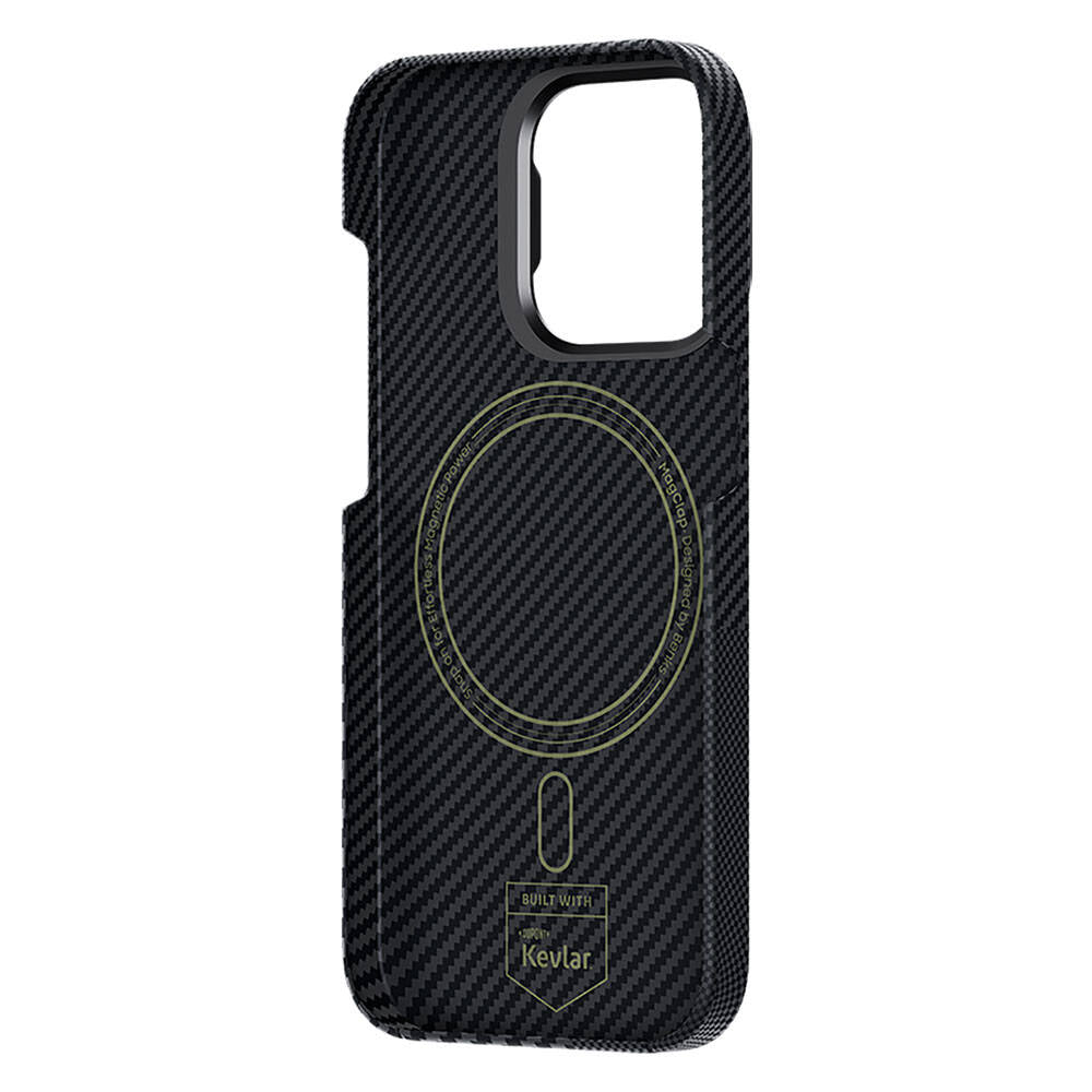 Apple iPhone 14 Pro Max Case M-safe Charging Carbon Fiber Benks Montage ArmorAir Kevlar Cover Black