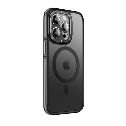 Apple iPhone 14 Pro Max Kılıf M-safe Şarj Özellikli Mat Görünümlü Wlons Vevo Kapak Siyah