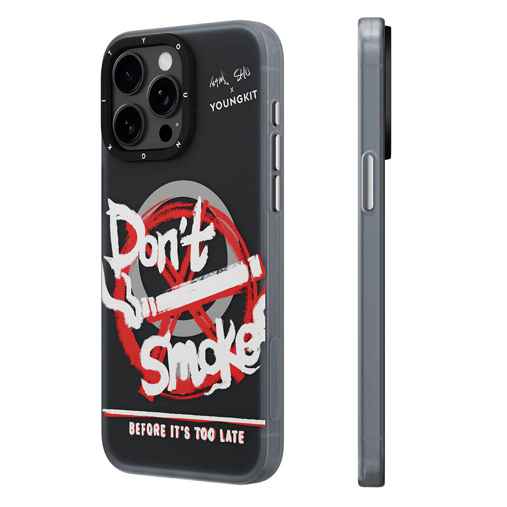Apple iPhone 14 Pro Max Case M-safe Charging Feature Shu Design Youngkit City Series Cover Black-Red