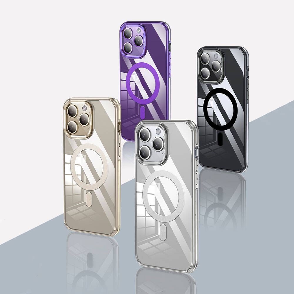 Apple iPhone 14 Pro Max Case M-safe Charging Featured Wlons Stand Legendary Cover Purple