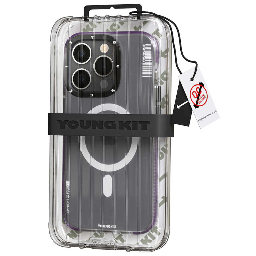 Apple iPhone 14 Pro Max Case M-safe Charging Feature Youngkit Jane Sand Series Cover Black