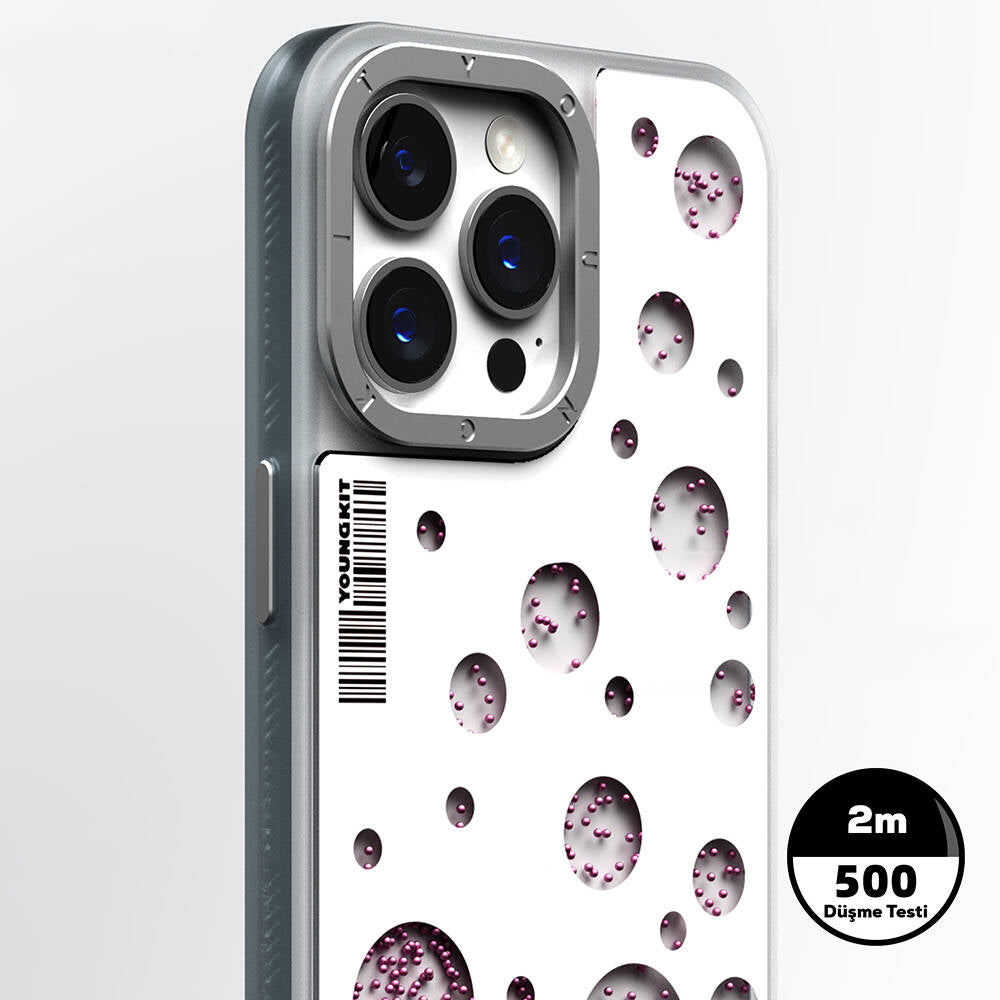 Apple iPhone 14 Pro Max Case M-safe Charging Feature Youngkit Quicksand Beads Series Cover Yellow