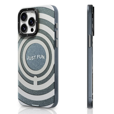 Apple iPhone 14 Pro Max Kılıf M-safe Şarj Özellikli Youngkit Star Dazzle Serisi Kapak Pembe