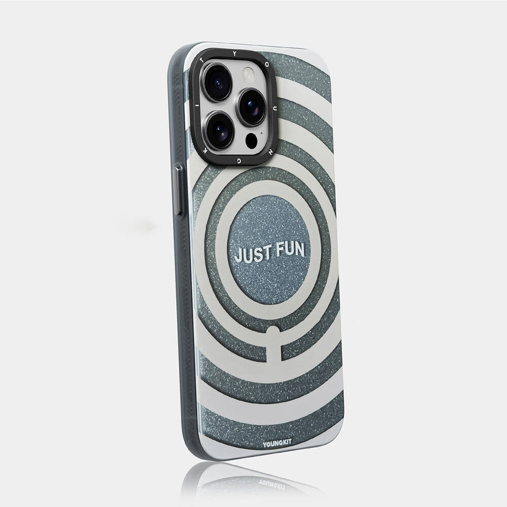 Apple iPhone 14 Pro Max Case M-safe Charging Feature Youngkit Star Dazzle Series Cover Gray