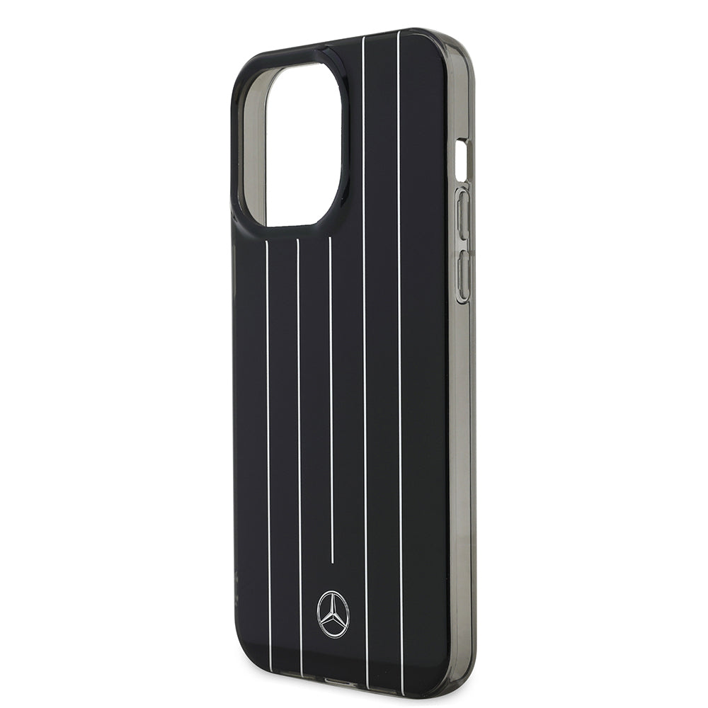 Apple iPhone 14 Pro Max Kılıf Mercedes Benz Orjinal Lisanslı New Urban 3 Sert PC Paralel Çizgi Desenli Kapak Beyaz