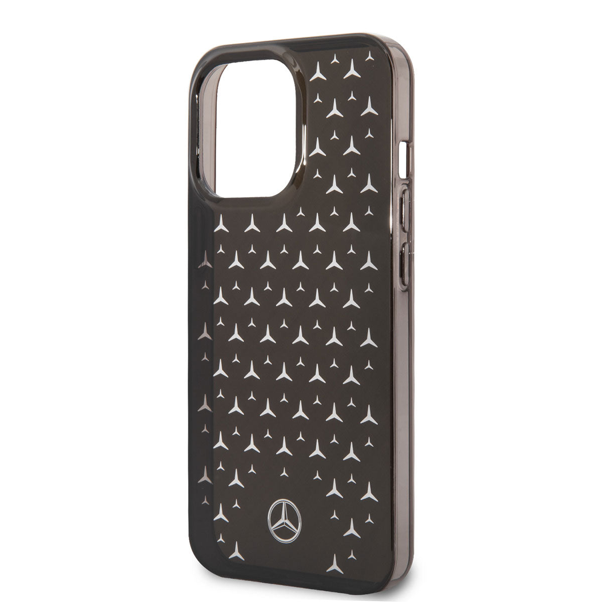 Apple iPhone 14 Pro Max Case Mercedes Benz Transparent Star Design Cover Blue