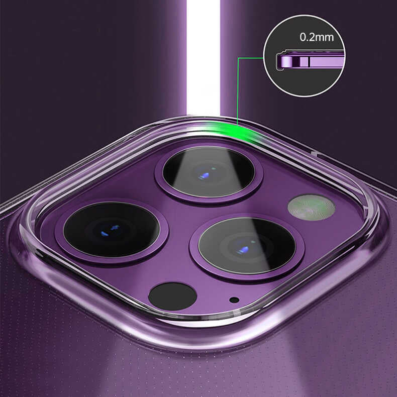 Apple iPhone 14 Pro Max Case Transparent Airbag Design Wiwu ZCC-108 Concise Series Cover Colorless