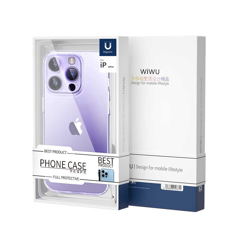 Apple iPhone 14 Pro Max Case Transparent Airbag Design Wiwu ZCC-108 Concise Series Cover Colorless