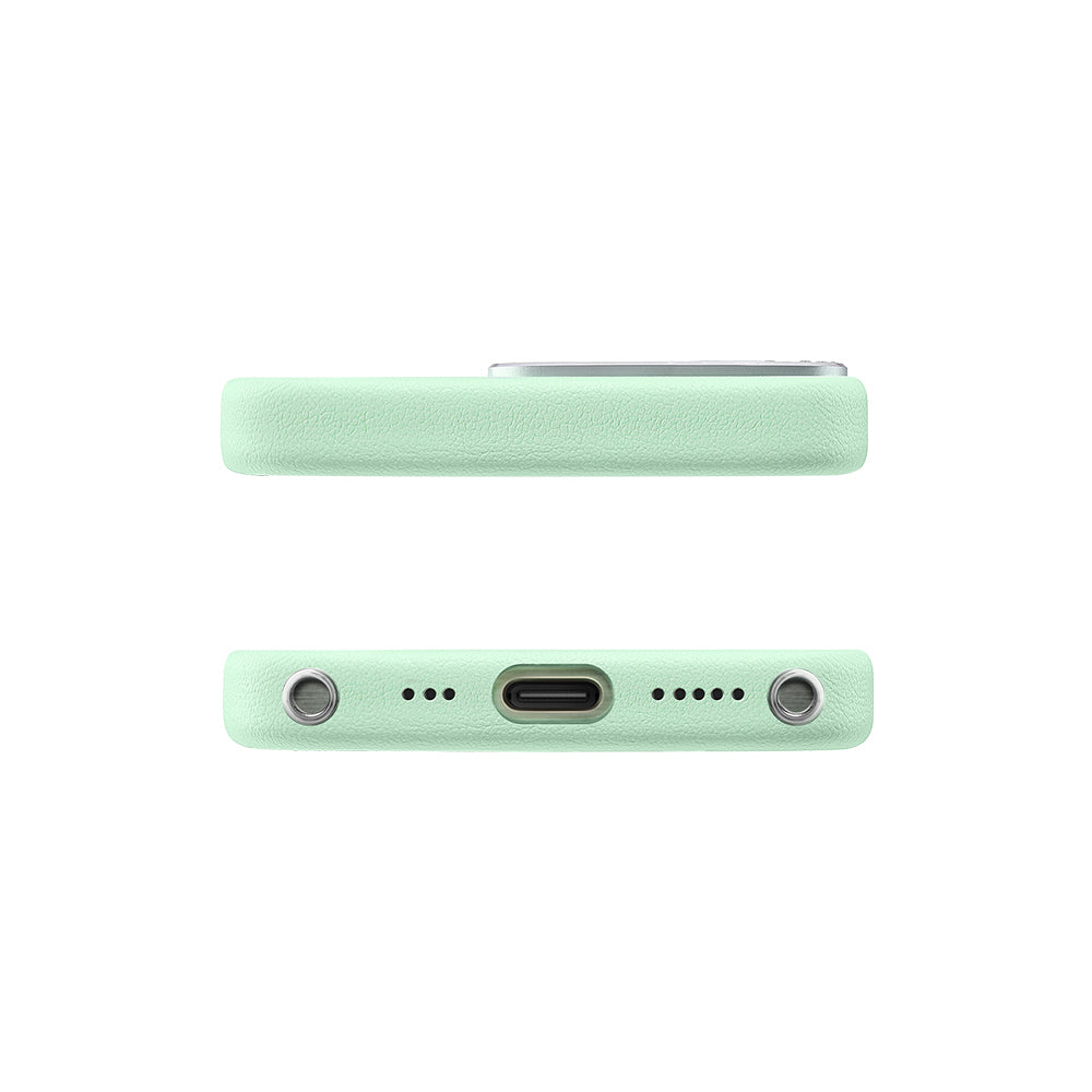 Apple iPhone 14 Pro Max Case Faux Leather Design Pynana Starry Series Cover Green