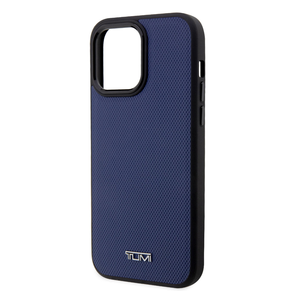 Apple iPhone 14 Pro Max Case TUMI M-safe Charging Feature Leather Dotted Design Cover Black