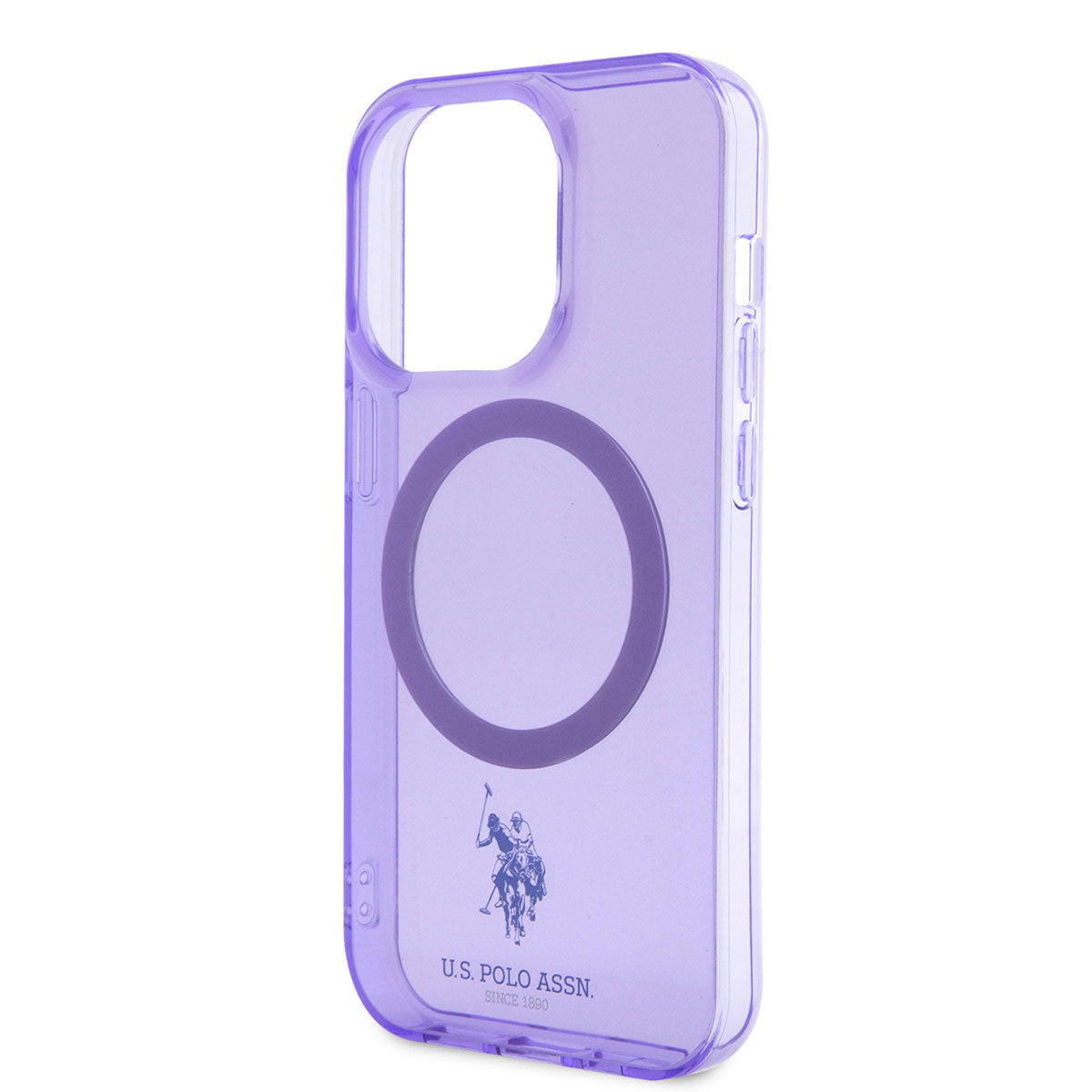 Apple iPhone 14 Pro Max Case US POLO ASSN. Transparent Design Cover with M-safe Charging Function Colorless
