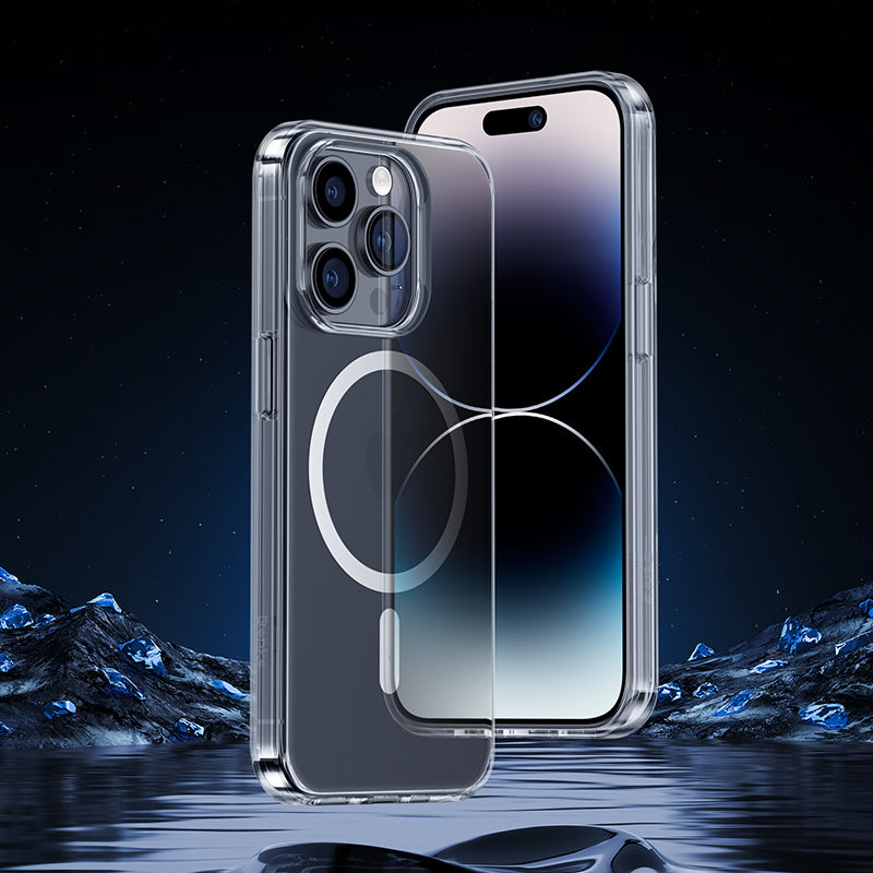 Apple iPhone 14 Pro Max Case Wireless Charging Support Benks New Magnetic Crystal PC Cover Colorless
