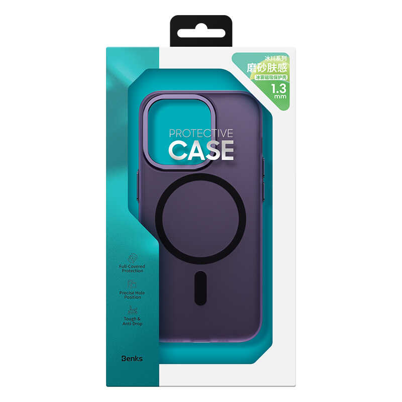 Apple iPhone 14 Pro Max Case Wireless Charging Supported Benks New Series Magnetic Haze Cover Black