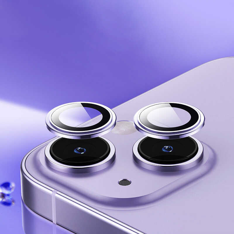 Apple iPhone 14 Wiwu Lens Guard Metal Camera Lens Protector Deep Purple