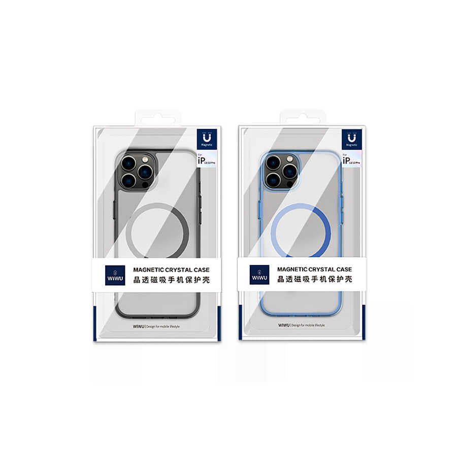 Apple iPhone 14 Wiwu M-safe Charging Feature Lens Protection Transparent Silicone Cover Colorless