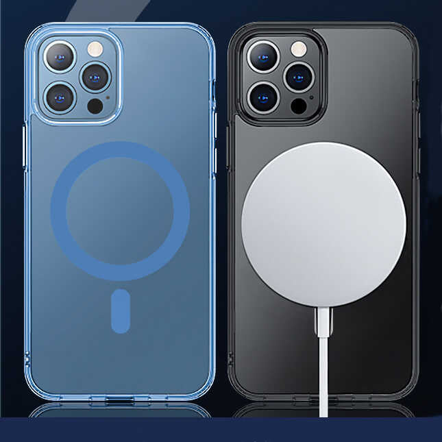Apple iPhone 14 Wiwu M-safe Charging Feature Lens Protection Transparent Silicone Cover Colorless