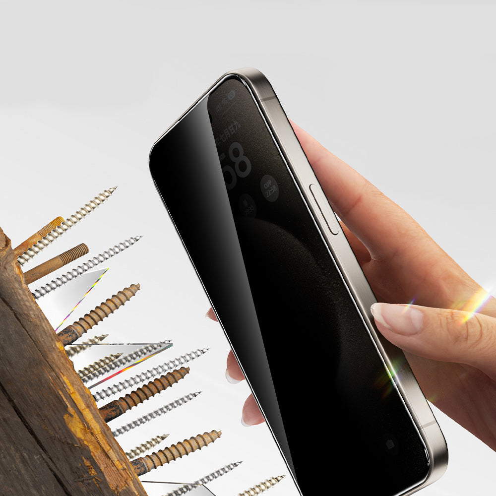 Apple iPhone 14 Zore 2.5D Oliv Privacy Temperli Cam Ekran Koruyucu + Kolay Uygulama Aparatı Siyah