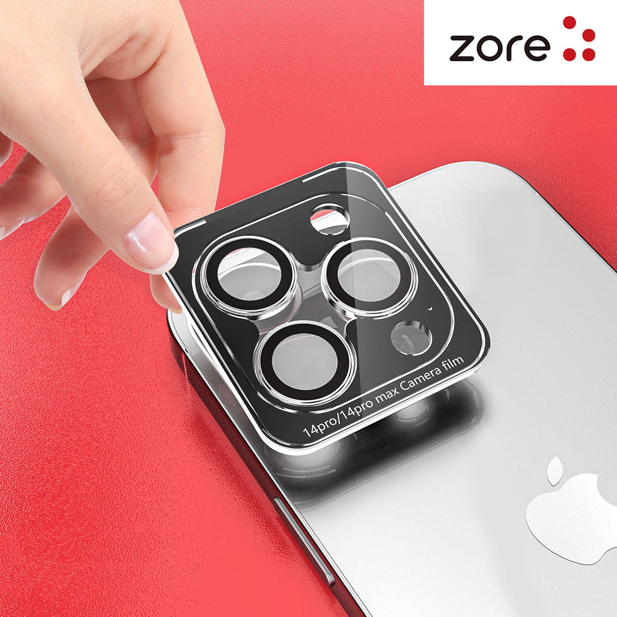 Apple iPhone 14 Zore CL-12 Premium Sapphire Anti-Fingerprint Anti-Reflective Camera Lens Protector Purple