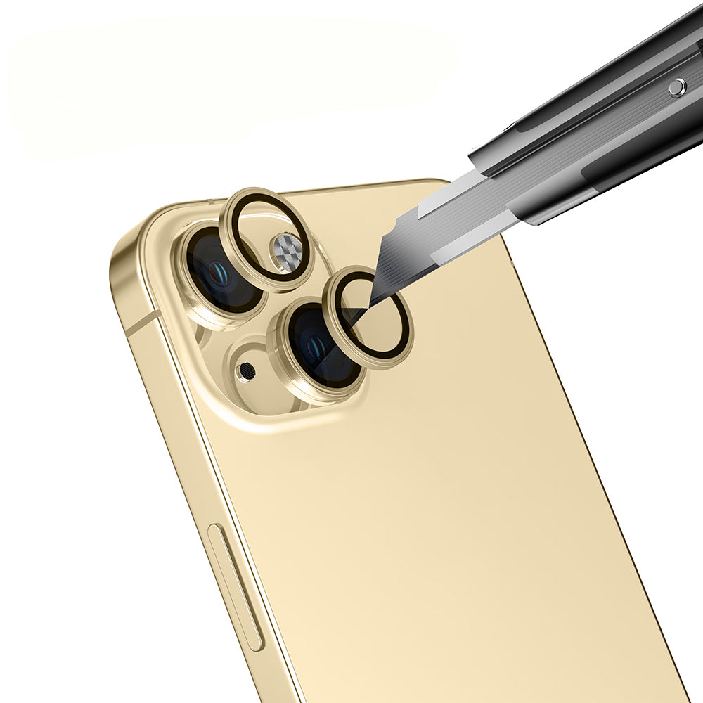 Apple iPhone 14 Zore Micro Camera Lens Protector Gold