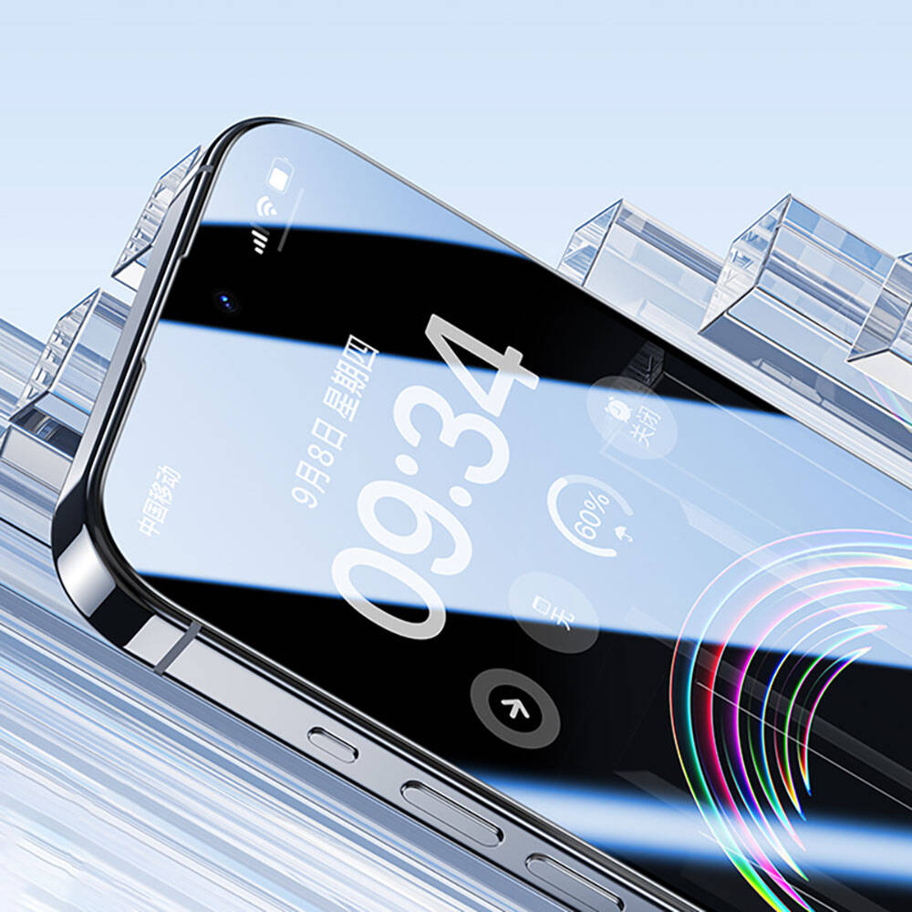Apple iPhone 15 Benks V Pro Ultra Shield 0.3mm Ekran Koruyucu + Kolay Uygulama Aparatlı Siyah