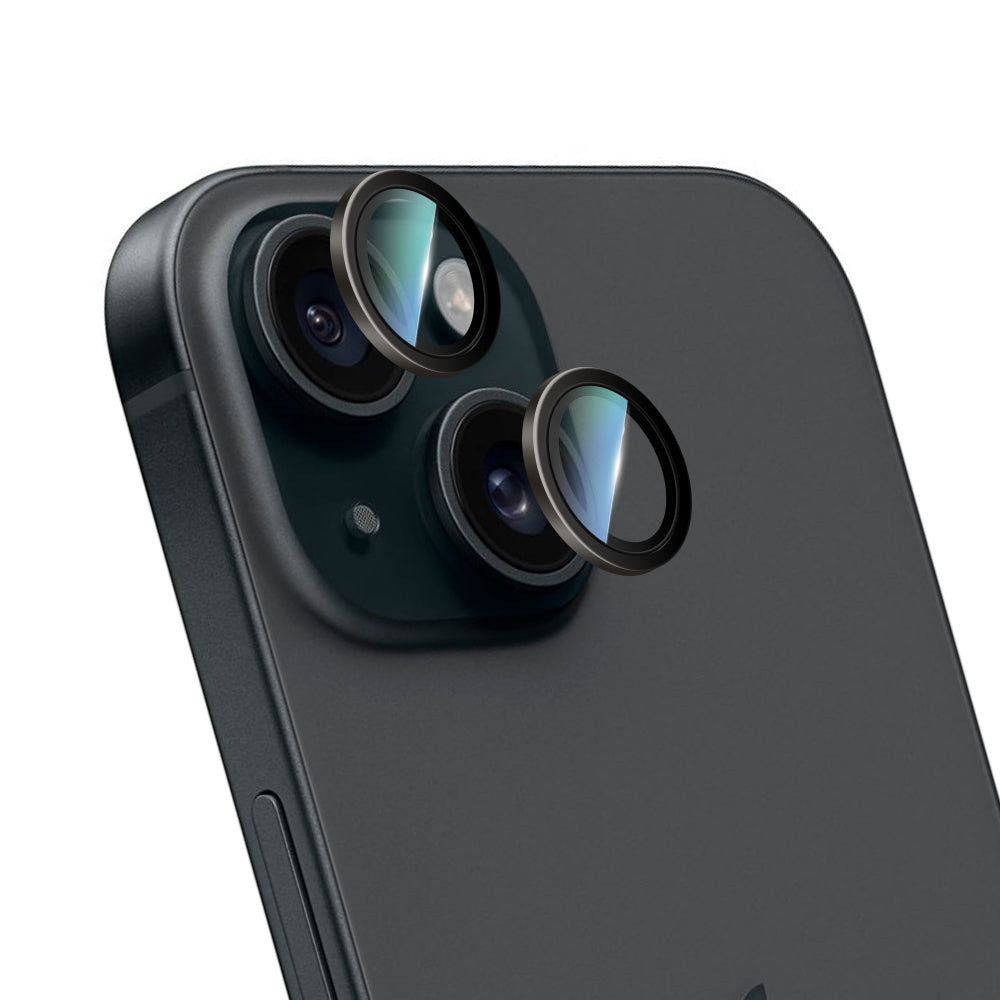 Apple iPhone 15 CaseWorld Alloy Series Oleophobic Anti-Reflective Camera Lens Protector Silver