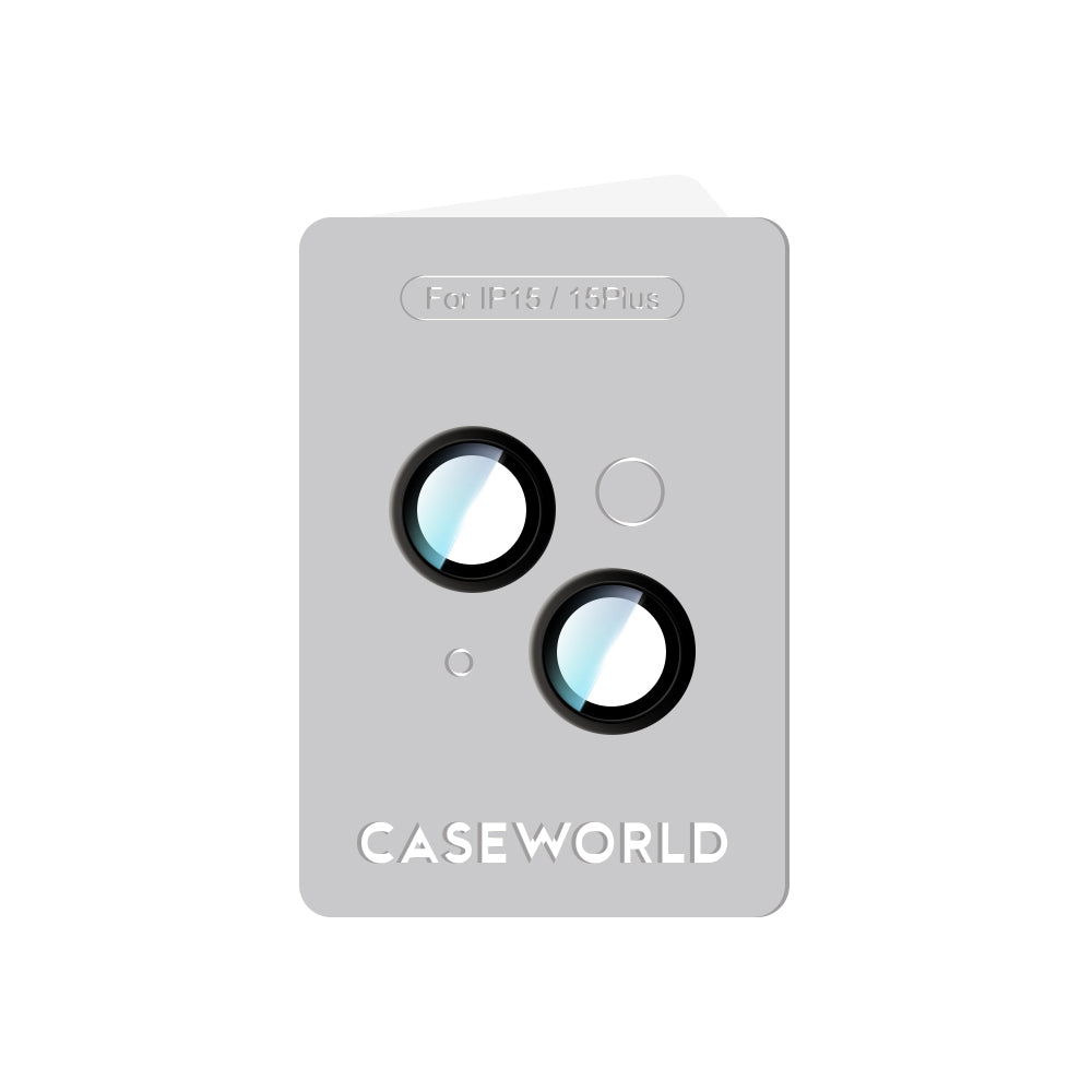 Apple iPhone 15 CaseWorld Alloy Series Oleophobic Anti-Reflective Camera Lens Protector Silver