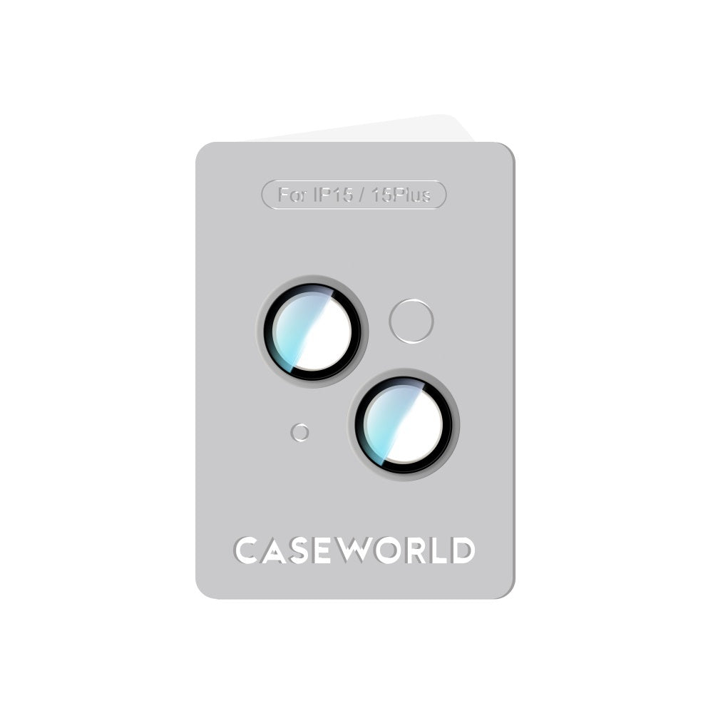 Apple iPhone 15 CaseWorld Alloy Serisi Oleofobik Anti Reflective Kamera Lens Koruyucu Gümüş