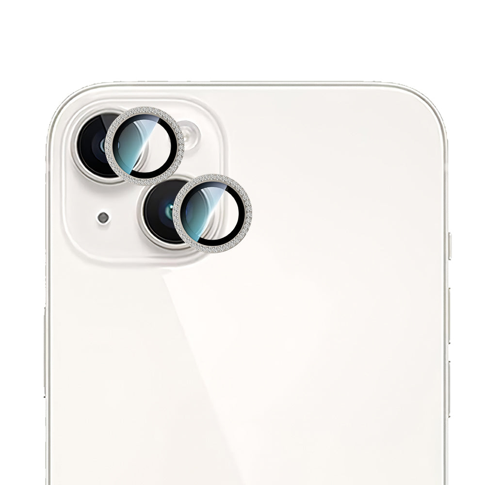 Apple iPhone 15 CaseWorld Alloy Sparkling Diamond Series Stone Lens Protector Colorful