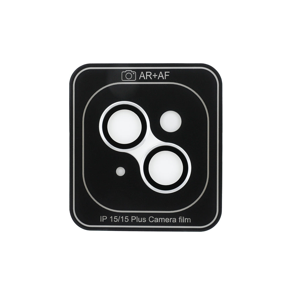 Apple iPhone 15 Guess Original Licensed Metal Camera Lens Protector Silver
