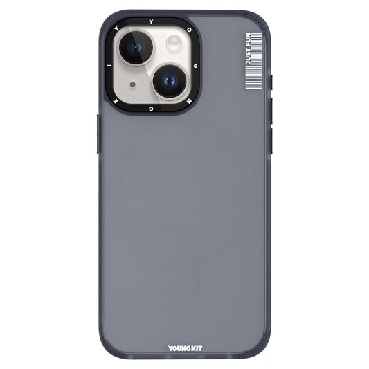 Apple iPhone 15 Kılıf Buzlu Mat Tasarım Youngkit Colored Sand Serisi Kapak Siyah