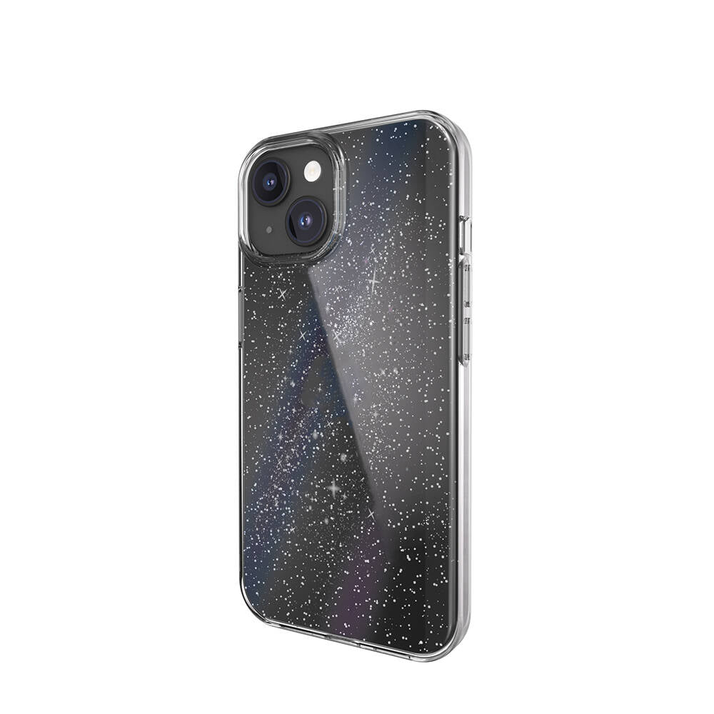 Apple iPhone 15 Kılıf Çift Katmanlı IMD Baskılı Bumper Lisanslı Switcheasy Cosmos Nebula Kapak Renksiz