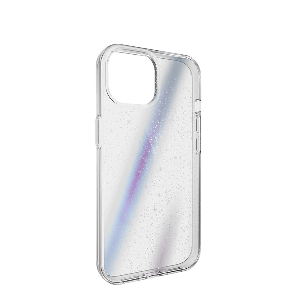 Apple iPhone 15 Kılıf Çift Katmanlı IMD Baskılı Bumper Lisanslı Switcheasy Cosmos Nebula Kapak Renksiz