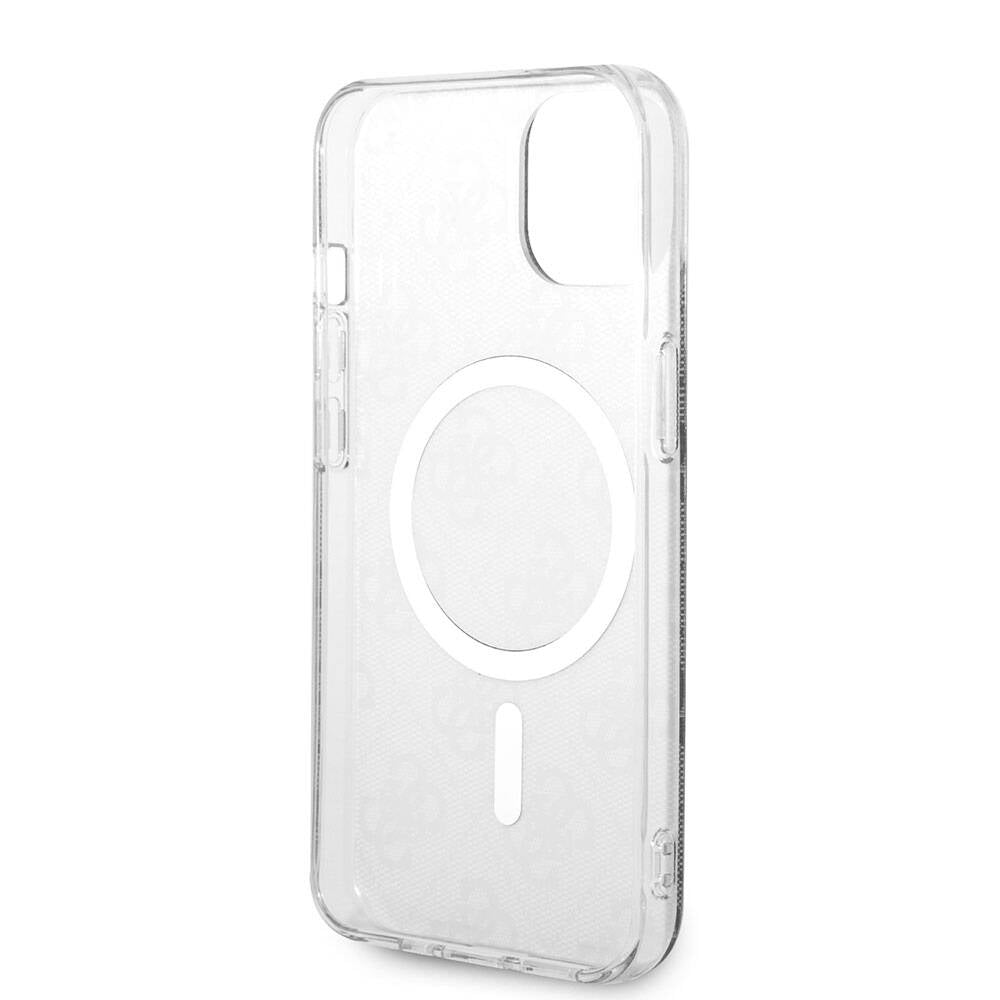 Apple iPhone 15 Case Guess Original Licensed M-safe Charging Feature 4G Patterned Cover with Text Logo Black