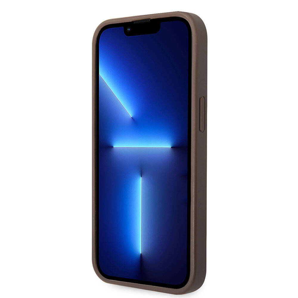 Apple iPhone 15 Kılıf Guess Orjinal Lisanslı PU Deri Yazı ve 4G Metal Logolu Desenli Kapak Pembe