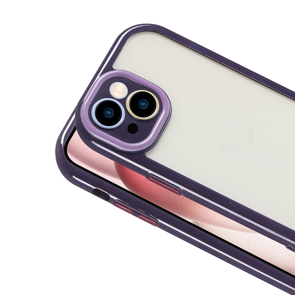 Apple iPhone 15 Case Camera Protection Colorful Edge and Frame Design Zore Vitamin Cover Green