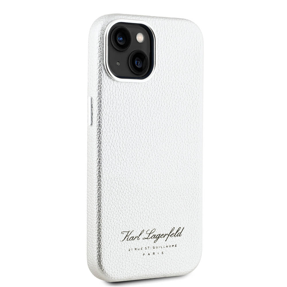 Apple iPhone 15 Case Karl Lagerfeld Original Licensed KL Written Hotel Cover Black