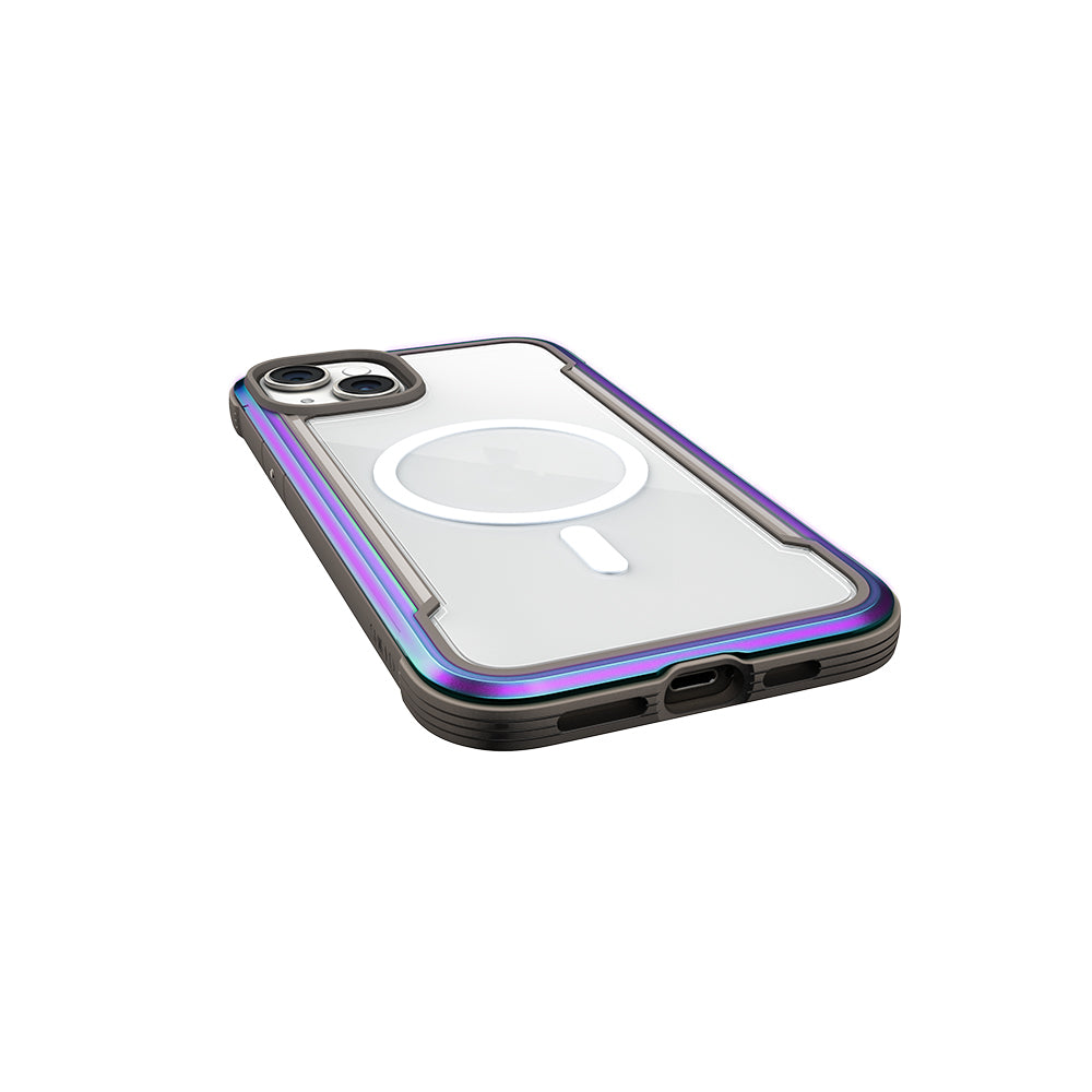 Apple iPhone 15 Case with M-Safe Charging and Airbag, Raptic Shield Series Transparent Back Cover, Black