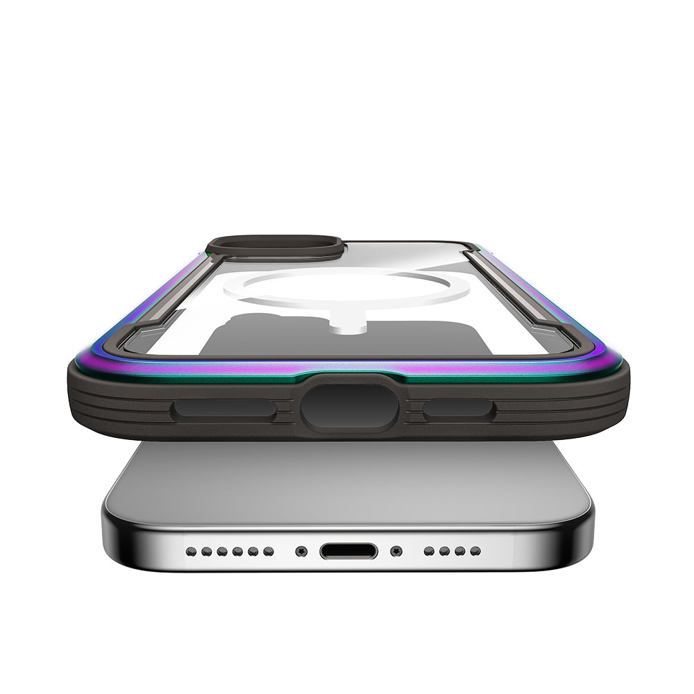 Apple iPhone 15 Kılıf M-safe Şarj Özellikli Airbagli Raptic Shield Serisi Şeffaf Arka Yüzey Kapak Colorful